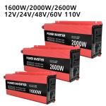 1000W 1600W 2300W Power Inverter 12v 24v 48v 60v To 110v 220v Pure Sine Wave Car