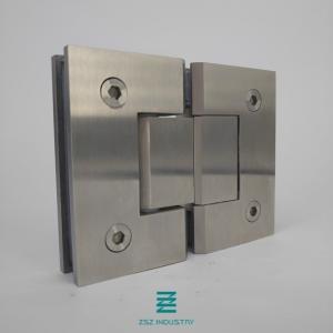 China Glass To Glass Stainless Steel Glass Door Hinges Flat Shape W55mm X H90mm wholesale