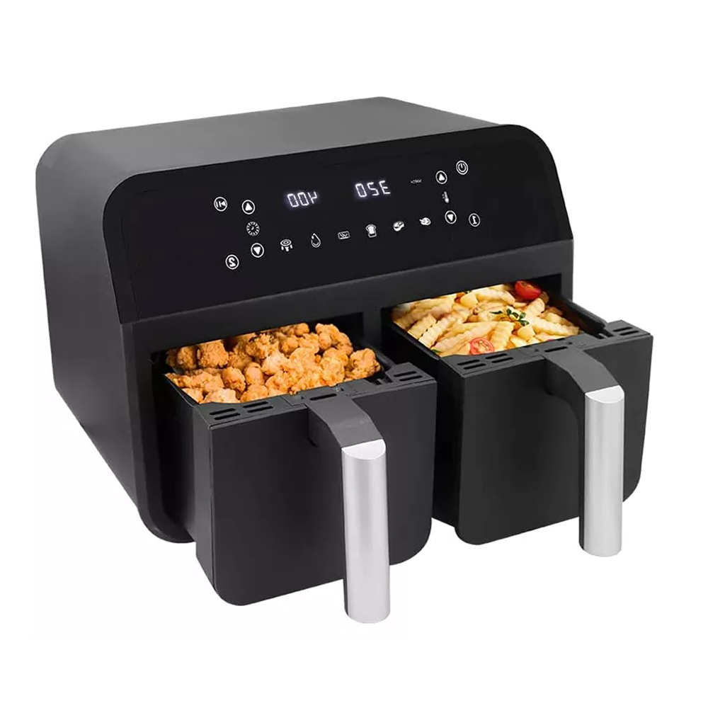 Double Basket Oil Free Smart Dual Air Fryer 9L Digital 2400W