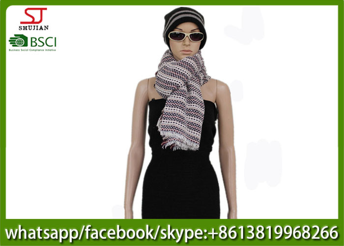 176g 180*60cm 100%Acrylic woven crochet stripe scarf poncho best price factory keep warm fashion china supplying