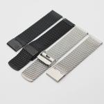 Stainless Steel Mesh Watch Band Replacement Black Bracelet 14/18/20mm