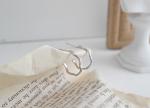 Lanciashow 925 Sterling Silver Gold Plated Hoop Earrings Semicircle Wavy Shape