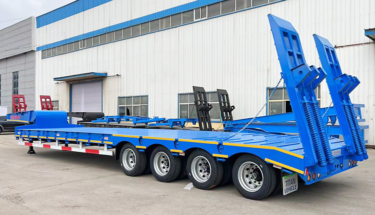 Hydraulic Heavy Duty 3 Line 6 Axles 130 Ton Low Bed Trailer for Sale in Mauritius