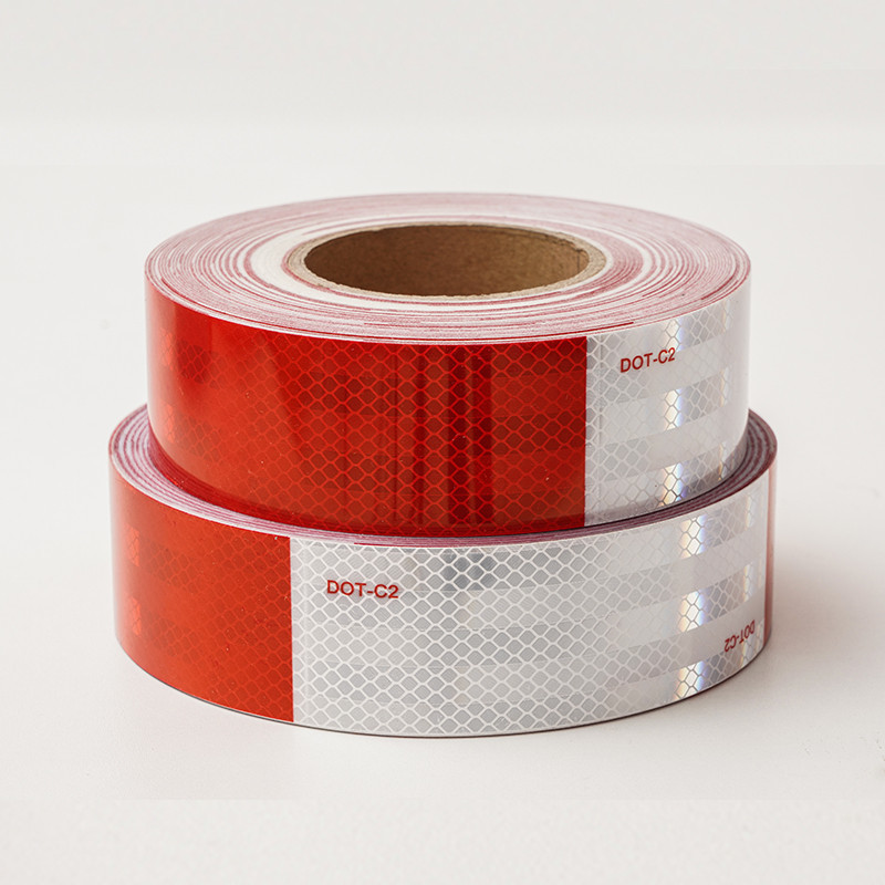 Safety Car Truck Bicycle Road Prismatic Rolls DOT C2 Reflective Tape Self - Adhesive
