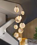 Spanish Modern Art Design Stair Hotel Villa Decoration Gypsum Ceiling Light