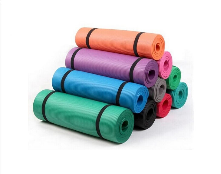 Thick Exercise Yoga Floor Mat Nbr 24 X 71 Inches Great for Camping Pilates Gymnastics