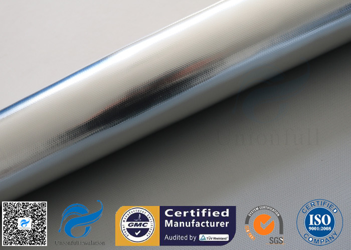 0.5mm Aluminium Foil / Silver Coated Fabric Fibreglass Fabric For Heat Protection