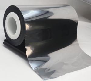 China 12micron Polypropylene Bopp Aluminized Black Film Roll For Packaging wholesale