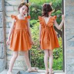 Summer Children'S Clothing Girls Bow Dress With Flying Sleeve