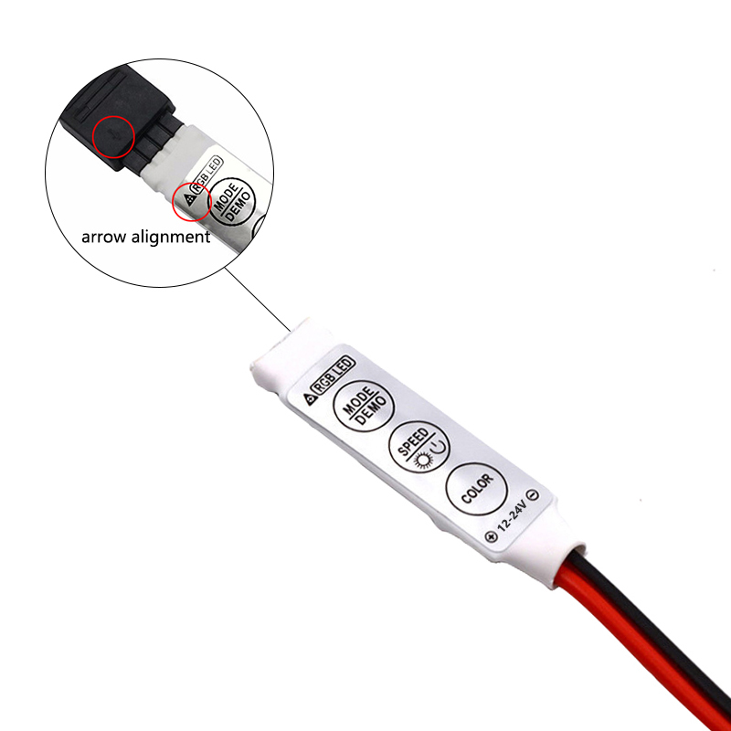 DC 24V LED Mini Controller 3 Key 3 Button Manual For 5050 Rgb Color Strip Light