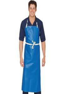 China Oil Resistant Long Sleeve Disposable Aprons Lightweight Blue Color Acid Repellent wholesale