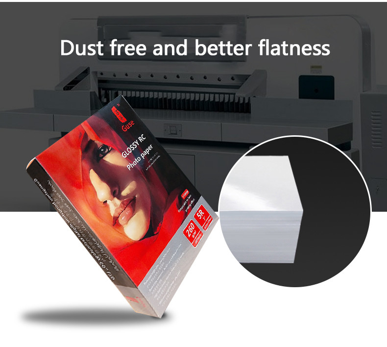 5R 260gsm Single Side RC Glossy Photo Paper Instant Dry Environmentally Friendly