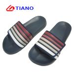 Stripes Style Soft Velcro Footbed Summer Slipper Shoes