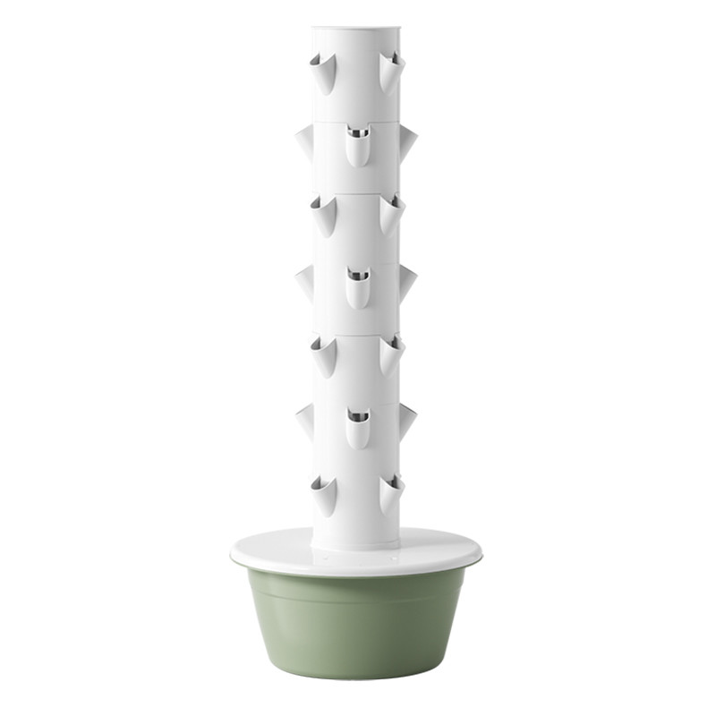 9 Layers Soilless Cultivation Vertical Petal Hydroponic System Tower With Led Light