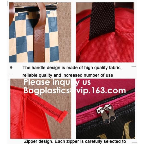 Insulated Thermal Non Woven Aluminum Foil Cooler Bag For Frozen Food,Reusable Insulated Aluminum Foil Thermal Lunch Cool