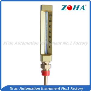 China Bottom Mount Industrial Mercury Thermometer , Glass Industrial Thermometer 110mm*40mm wholesale
