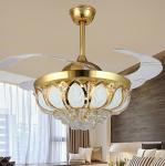 Ceiling fans Nordic Modern crystal light christmas decorations for home living