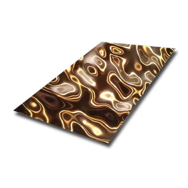 8K Mirror Stamped Stainless Steel Sheet 0.5mm Water Ripple Stainless Steel