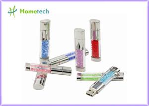 China Fashion USB 2.0 Flash Pen Drive , Crystal Heart USB Flash Drive Diamond Memory Stick wholesale