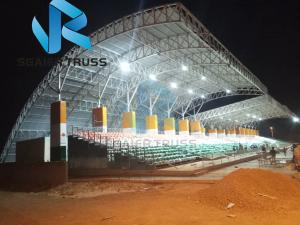China Sunshade Prefabricated Steel Structure For Stadium Bleachers Tent Tensile Membrane wholesale