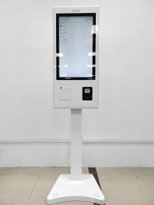 China White Queue Ticket Kiosk Restaurant Self Service Ordering Kiosk Terminal wholesale