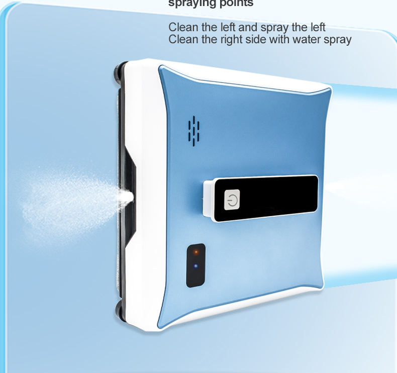 Custom Label Dual Ultrasonic Spray Glass Window Cleaner Robot for Smart Home Cleaning