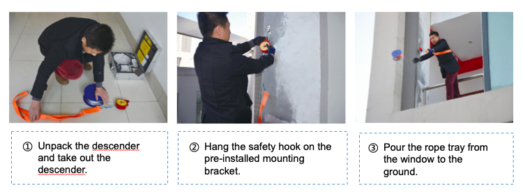 High Building Firefighting Emergency Escape Equipment Lifesaving Descent Control Device