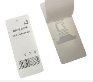 China 70*30mm Paper Clothing RFID Hang Tag Apparel Clothes 960MHZ wholesale