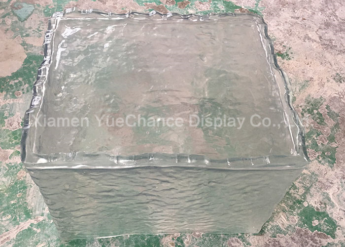Square Shape Attractive Resin Ice Block , Shop Window Decoration Handmade Type