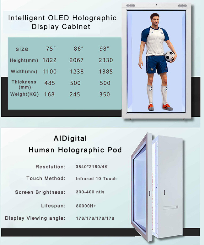 Transparent Liquid Crystal Display 32in-65in Transparent LCD Box For Optical Shop