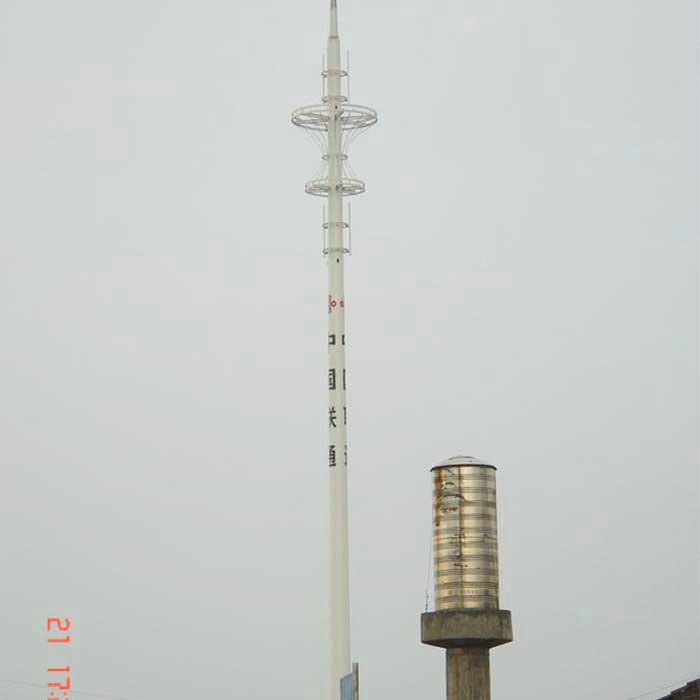 Powder Coated Steel Monopole Tower Broadcasting / 4g / Cell Phone Signal
