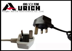 China UK Approval 3 Prong Computer Power Cord , British Power Cable BS 1363 Standard wholesale