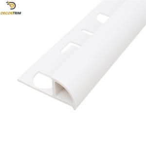 China 10mm PVC Round Edge Tile Trim , Straight Edge Plastic Tile Edging Strip wholesale