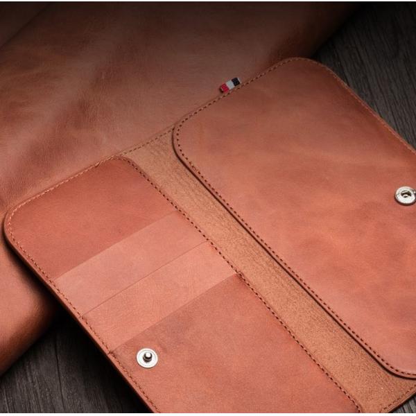 Suitable For Mobile Phones Huawei Samsung Apple Genuine Leather Mobile Phone Case Wallet Magnetic Buckle Card Holder Cash Multi-Function Business