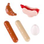 MOC kids toy city accessories egg bread hot dog home food building block