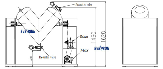 Fully Automatic V Mixing Machine Industrial V Mixer For High Viscosity Materials