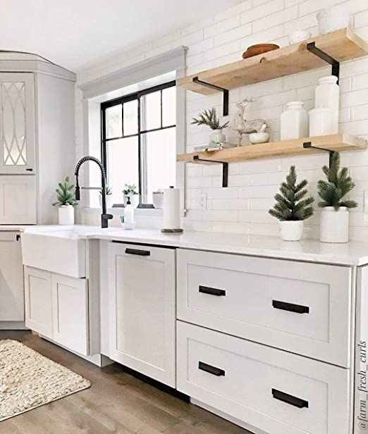 Heavy Duty 5 6 7 8 9 Inch Black Powder Coating Metal Bracket L Floating Wall Shelf Brackets