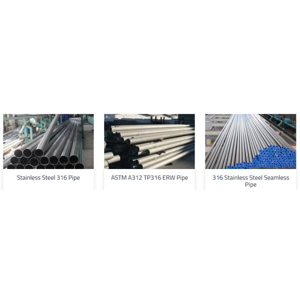 5.8m 6m Length 316L Stainless Steel Pipe Tube / Seamless Steel Pipe OD10 - 406mm SCH40