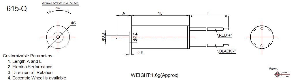 High Efficiency Mini DC Motor 3v 1.5v 6mm Diameter For Blood Pressure Pump