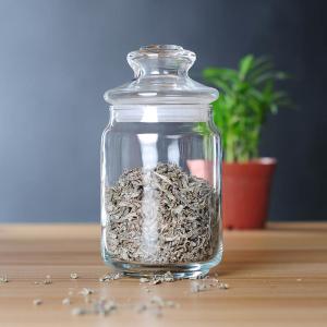 China 650ml 22 Oz Glass Storage Jars Silicone Seal Clear Glass Construction For Displays wholesale