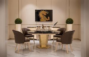 China Househole Dining Table And Chair Round Dining Table W002D1R wholesale