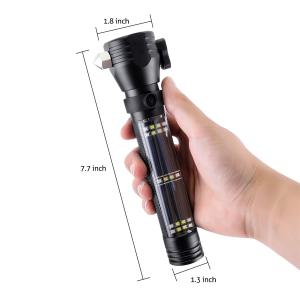 China Phone Charger 380lm 200m Handheld Solar Flashlights With 2000mAh Battery wholesale