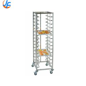 China RK Bakeware China-32 Trays Double Oven Rack Baking Tray Trolley / 304 Stainless Steel Baking Bread Trolley Rack wholesale
