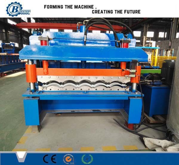 Color Coated Automatic Steel Iron Roofing Tile Roll Forming Machine For Steel