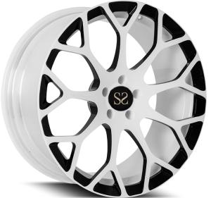 China 20 Inch 1- Piece Forged Weheel Rims For Audi RS7 5x112 White and Black wholesale