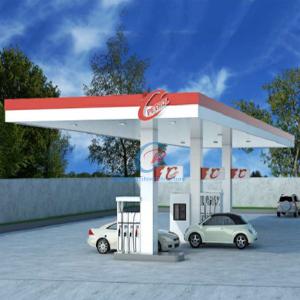 China Fireproof Steel Space Frame Structure Building , Gas Station Steel Structure Building wholesale