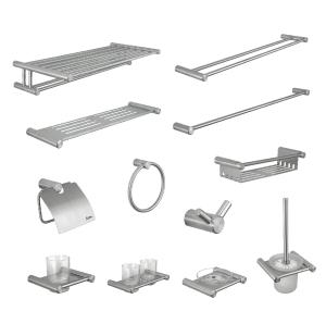 China SUS304 13 Piece Bathroom Hardware Sets Wall Mounted Polished wholesale
