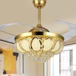 Ceiling fans Nordic Modern crystal light christmas decorations for home living