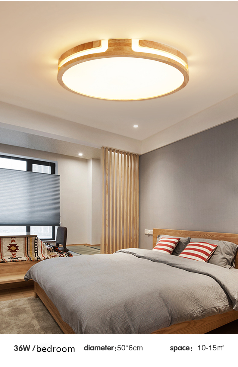 Wood Led Ceiling Lights For Living Room Bedroom Kitchen Ceiling Lamp(WH-WA-59）