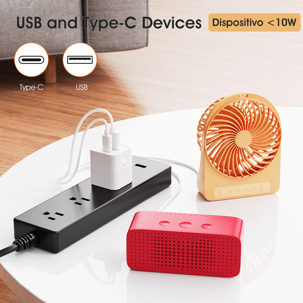 Tuya Smart WiFi Mini Portable Power Adapter – 5V Micro USB & Type-C Charger Plug with Wireless APP Control, Timing, Voice Commands, Alexa Compatible